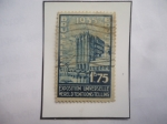 Stamps Belgium -  Exposición Internacional de Bruselas 1935- Pabellón Belga- Exposición Mundial Bruselas.