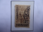 Stamps Belgium -  Exposición Internacional de Bruselas 1935- Pabellón Belga- Casco Urbano de Bruselas Antigua -Exposic