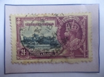 Sellos del Mundo : America : Trinidad_y_Tobago : Castillo de Windsor- Jubileo de Plata del rey George V. (1910-1935)- sello de 24 Céntimos de T.T.