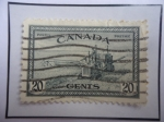 Stamps Canada -  Maquinaria Combinada - Cultivo - Recolección.