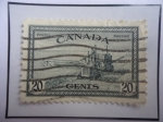Sellos de America - Canad -  Maquinaria Combinada - Cultivo - Recolección.