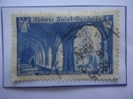 Stamps France -  Abadía Benedictina de Saint Wandrille (en Seine Maritime)-Serie Turismo.