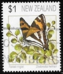 Stamps New Zealand -  mariposas