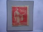 Stamps France -  Alegoría de la Paz - Tipo de Paz (I) - (Sello de 50 Céntimos Francés, Año 19342)