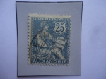 Stamps Egypt -  Egipto-Oficina Francesa en Alejandría - Type Mouchon (1902)- Sello de 25 Cént. Francés.