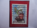 Sellos de America - Estados Unidos -  Eddie Rickenbacker- Medalla de Honor- Piloto de Caza en la Primera Guerra Mundial.