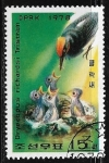 Sellos de Asia - Corea del norte -  Dryocopus javensis richardsi)