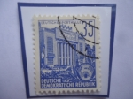 Stamps Germany -  Alemania,Republica Democrática-Polideportivo- Plan Quinquenal-Sello 35 pfennig,Alemania del Este. 