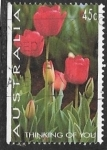 Stamps Australia -  Thinking Of You Tulipanes