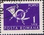 Sellos de Europa - Rumania -  Correos y Telecomunicaciones II, Cuerno postal con relámpago