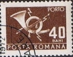 Stamps Romania -  Correos y Telecomunicaciones II, Cuerno postal con relámpago