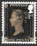 Stamps United Kingdom -  black penny