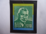 Stamps Sri Lanka -  Ceilán- Dudley Shelton Senanayake (1911/73)- Primer Ministro de Sri_Lank - Serie 1964-1972.