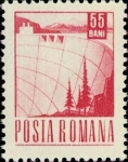 Stamps Romania -  Postal y Transporte, Presa del embalse
