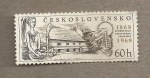 Stamps Czechoslovakia -  Escuela y mujer con libro y hojas
