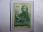 Stamps Russia -  Nikolay Platonovich Ogaryov (1813-1877)-Poeta- 75° Aniversario de su Muerte (1877-1952)