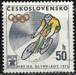 Stamps Czechoslovakia -  Olimpiada 1972 ciclismo