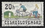 Stamps Czechoslovakia -  Bicicletas antiguas