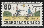 Sellos de Europa - Checoslovaquia -  Bicicletas antiguas