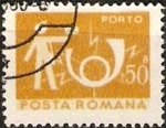 Sellos de Europa - Rumania -  Correos y telecomunicaciones IV, cartero y bocina de correos