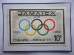 Sellos del Mundo : America : Jamaica : XXI Olympiad- Montreal 1976- Citius-Altius-Fortius (Más Rápido- Más Fuerte - Más Alto) - Emblema.