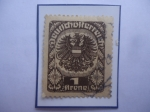 Stamps Austria -  Escudo de Armas - Serie:1920/22. Valor de  1kr.Austro-Húngaro, año 1920