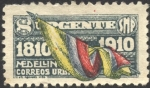 Stamps : America : Colombia :  Centenario Medellín sociedad de mejoras públicas, correos urbanos urgente.