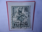 Stamps Spain -  Ed:Es-Val.1-Plan Sur de Valencia-Rey Jaime I de Aragón (1208-1276)- Escudo de Arma- Serie Valencia