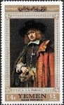 Sellos de Asia - Yemen -  Pinturas de Rembrandt (borde dorado), Jan Six de Rembrandt