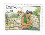 Stamps Vietnam -  En un país pacífico, Giong nació