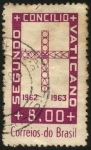 Stamps : America : Brazil :  Segundo Concilio Ecuménico del Vaticano. Inicio 1962.