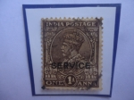 Sellos de Asia - India -  King George V - Sello Sobrestampado: 