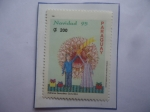 Stamps : America : Paraguay :  Navidad 1995-Dibujos Infantiles (Dibujo dela Niña:Adriana González)- Dpto. de Valores Fiscales.