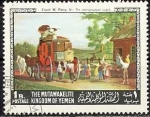 Stamps Yemen -  Pinturas de maestros estadounidenses y europeos, Diligence, de E. Perry Jr.