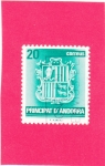 Stamps Andorra -  escudo andorrano