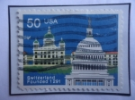 Stamps United States -  Codado Switzerland (Indiana)- 700 Aniversario1291-19919 - Switzerland Founded 1291