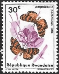 Sellos de Africa - Rwanda -  mariposas