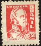 Sellos de America - Brasil -  Rey Juan VI de Portugal.