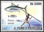 Sellos de Africa - Santo Tom y Principe -  pesca