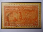 Stamps United States -  Epecial Delivery-Atany United States Postoffice- Motorycle- Entrega especial -En cualquier  oficina 