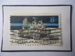 Stamps United States -  A Decade of Achievement-Lunar Rover and Astronauts- Una Década de Logros-Rover Lunar y Astronautas.
