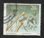 Sellos del Mundo : Africa : Zimbabwe : 199 - Machete y hueso