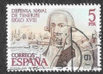 Stamps Spain -  Edif 2536 - Defensa Naval de Tenerife. Siglo XVIII