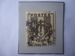 Stamps France -  Francia 1944- Escudo de Armas con Cadenas de la Escultura Broken Chains.