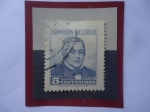 Stamps Chile -  Manuel Montt Torres (1809-1880 -Dos Veces Presidente:1851 al 1856 y 1856 al 1861 - Abogado y Polític