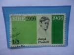 Stamps Ireland -  Joseph Mary Plunkett (1887-1916)Líder alzamiento de Pascua-50 Aniv. del levantamiento de Pascua 1916