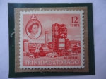 Stamps : America : Trinidad_y_Tobago :  Oil Refinery - Refinería de Petroleo - en Point-a-Pierre - Desarrollo