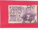 Stamps Mexico -  1er centenario Churubusco