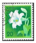 Sellos de Asia - Japn -  1423 - Lirio de Trompeta Blanca