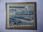 Stamps Switzerland -  Puerto del Río Rin en la Ciudad de Basilea-Suiza.